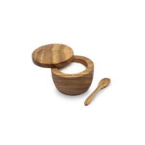 Olive wood Magnetic Salt keeper