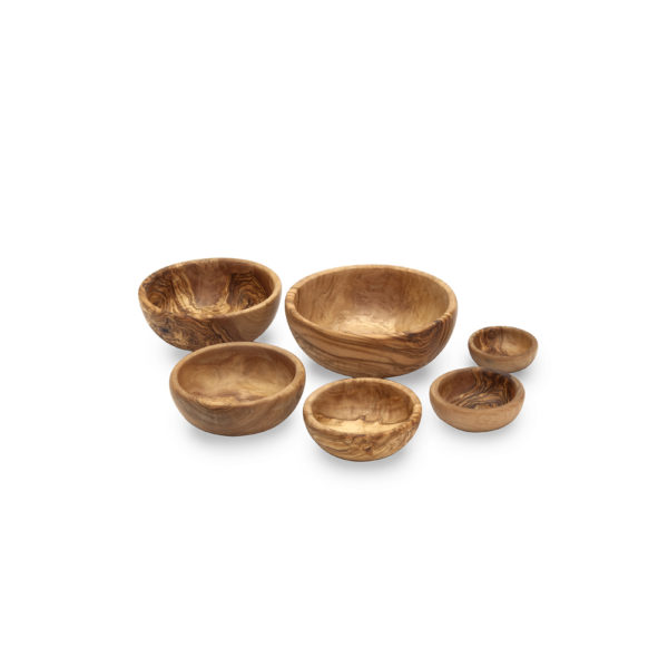 Olive Wood Nesting Bowls Set of 5